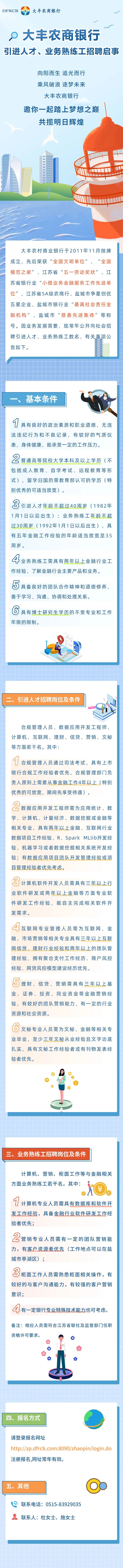 2022年大豐農(nóng)商銀行引進人才、業(yè)務(wù)熟練工招聘啟事