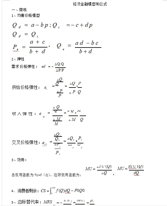 經(jīng)濟金融知識